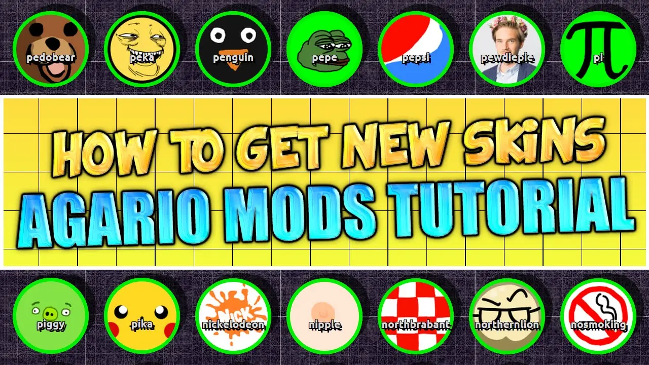 Agar.io game custom cell skins showcase