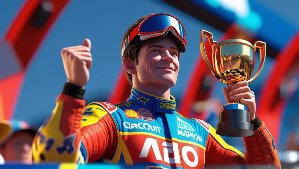 Screenshot of Circuit Champion 3D, a top racing browser game