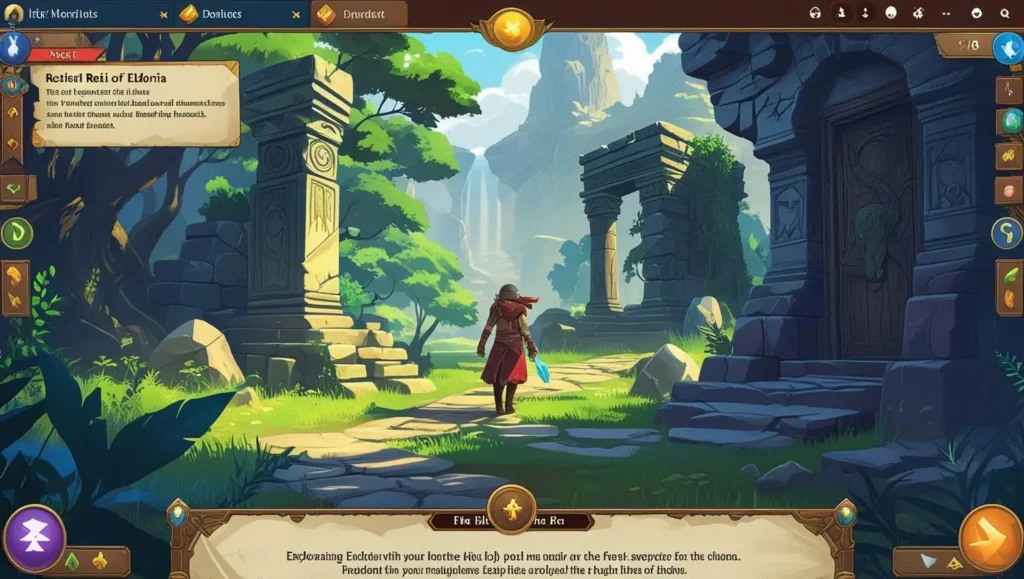 Screenshot of The Lost Relic of Eldoria, a top adventure browser game