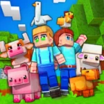 Minefun.io online free gameplay screenshot showing mining and building