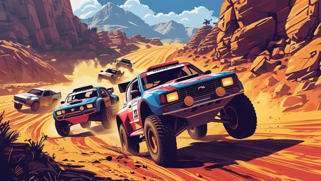 Screenshot of Offroad Rally X, a browser racing game no download