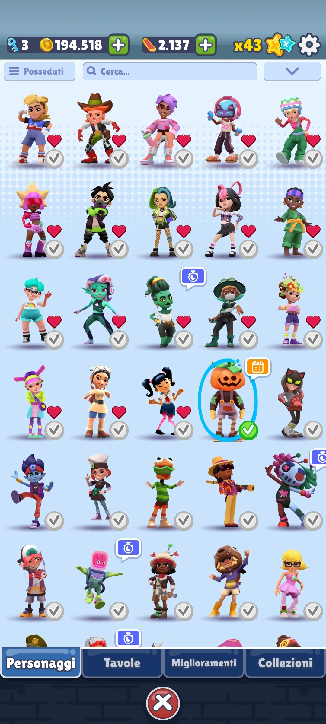 Subway Surfers characters Jake Tricky Yutani and hoverboards