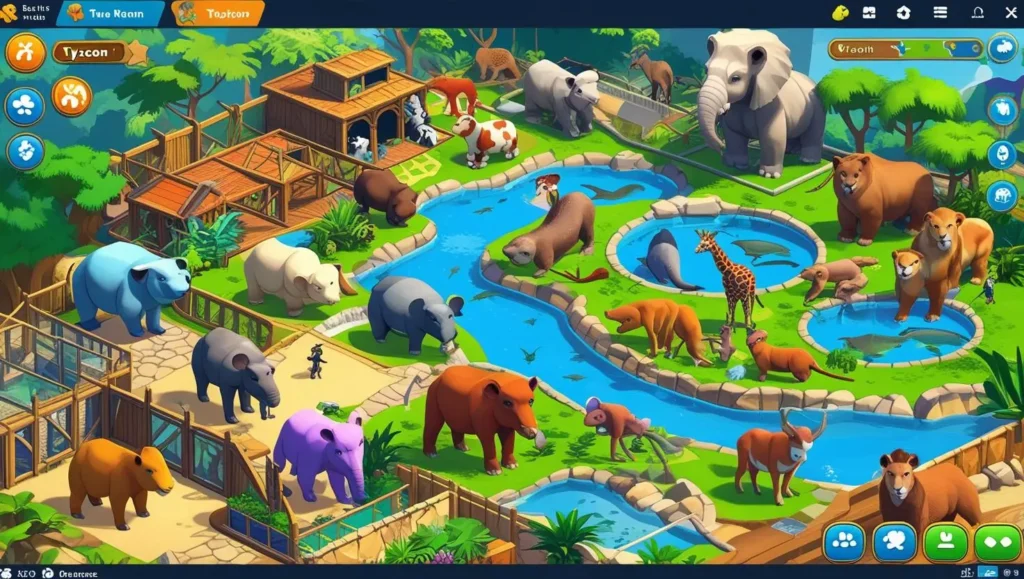 Screenshot of Zoo Tycoon Online, a free online tycoon game